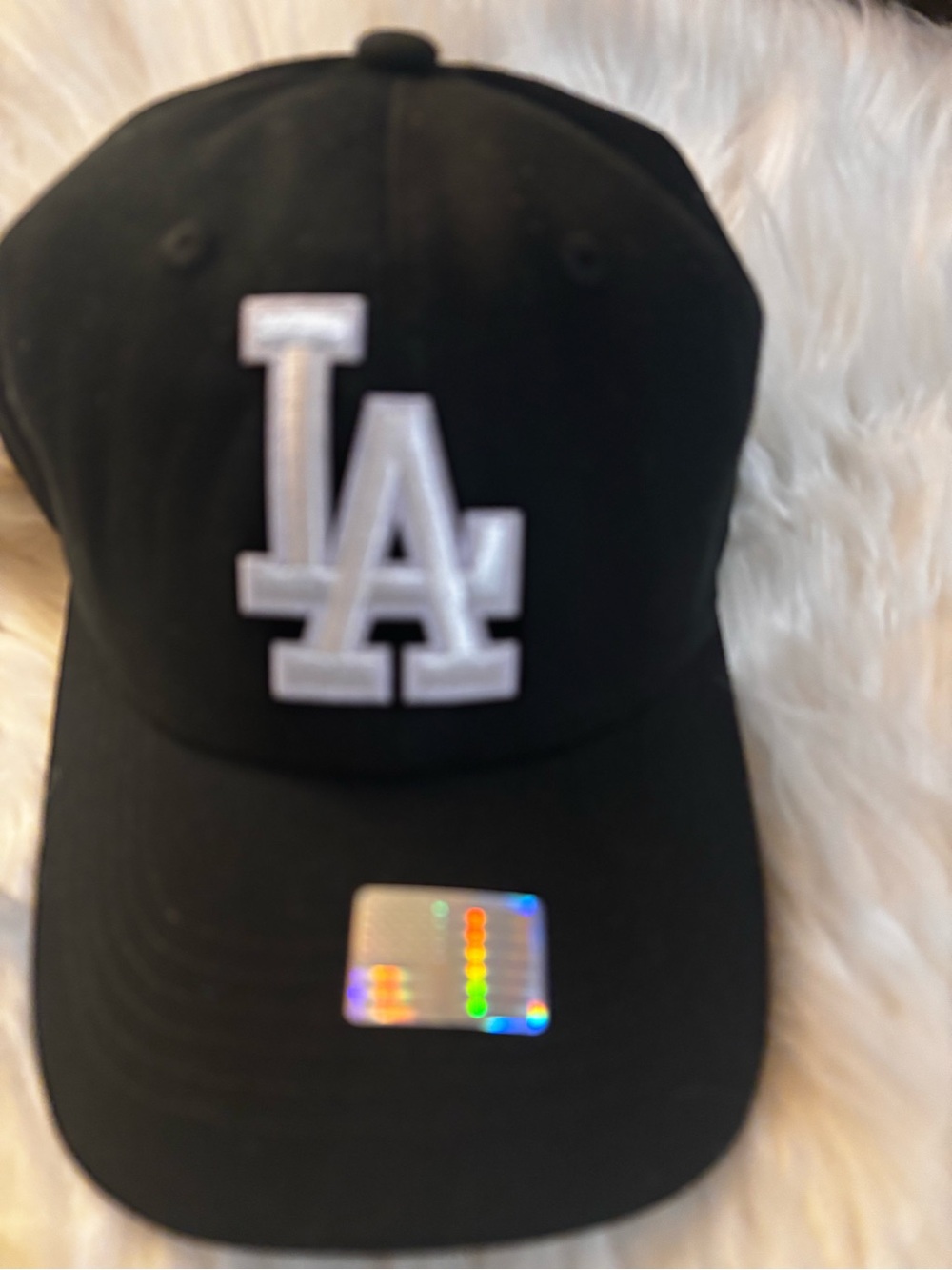 Los Angeles LA Baseball Cap - Black with White Logo